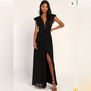 Black floor length Lulus dress size small